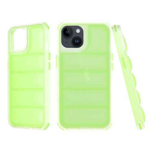 iPhone 14 umbris silikoonist Wave Shield roheline