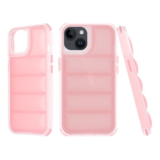 iPhone 14 umbris silikoonist Wave Shield roosa