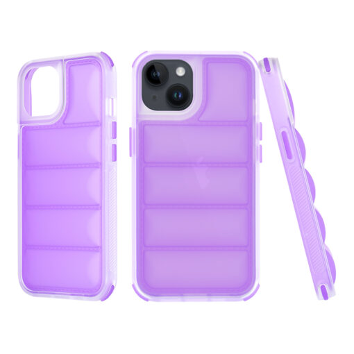 iPhone 14 umbris silikoonist Wave Shield violetne