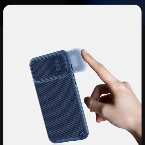 iPhone 14 umbris silikoonist ja nailonist Nillkin Textured S kaamerakaitsega must 11