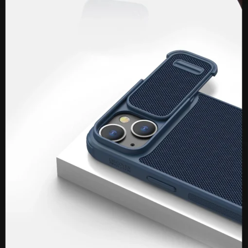 iPhone 14 umbris silikoonist ja nailonist Nillkin Textured S kaamerakaitsega must 12