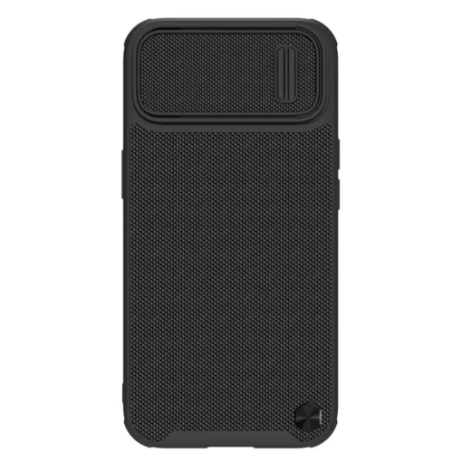 iPhone 14 umbris silikoonist ja nailonist Nillkin Textured S kaamerakaitsega must