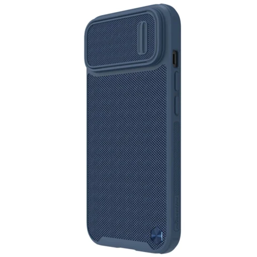 iPhone 14 umbris silikoonist ja nailonist Nillkin Textured S kaamerakaitsega sinine 1