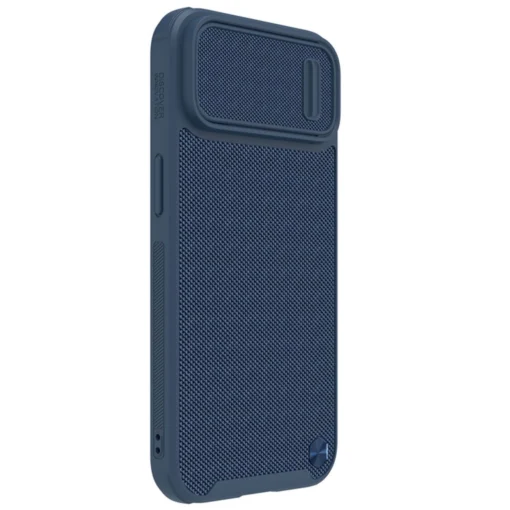 iPhone 14 umbris silikoonist ja nailonist Nillkin Textured S kaamerakaitsega sinine 2