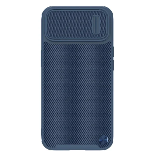 iPhone 14 umbris silikoonist ja nailonist Nillkin Textured S kaamerakaitsega sinine