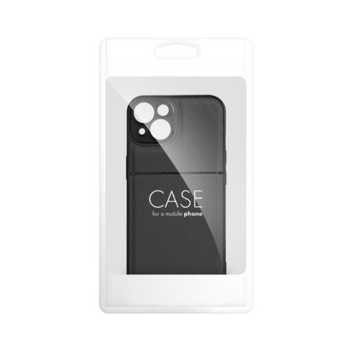iPhone 14 umbris silikoonist servade ja tekstiilist tagusega NOBLE must 7