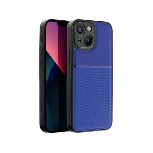 iPhone 14 umbris silikoonist servade ja tekstiilist tagusega NOBLE sinine 1