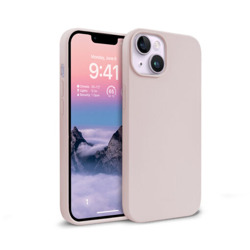 iPhone 1413 umbris silikoonist Crong Color Cover roosakas liivakarva 3