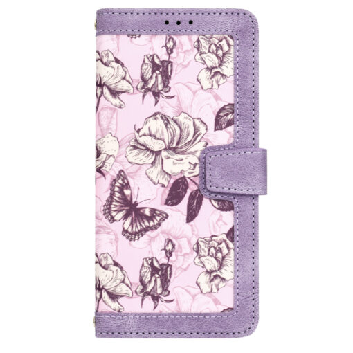 iPhone 15 Pro Max kaaned kunstnahast FlipCraft mustiline lilla 1