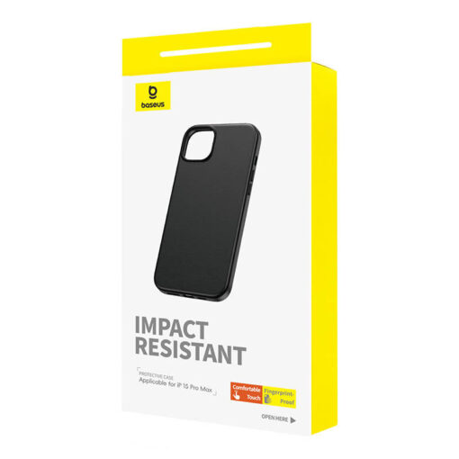 iPhone 15 Pro Max umbris kunstnahast Baseus Fauxther Series must 3