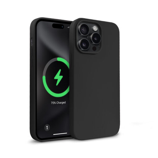 iPhone 15 Pro Max umbris silikoonist Crong Color Cover Magnetic MagSafe must 3
