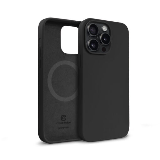iPhone 15 Pro Max umbris silikoonist Crong Color Cover Magnetic MagSafe must 4