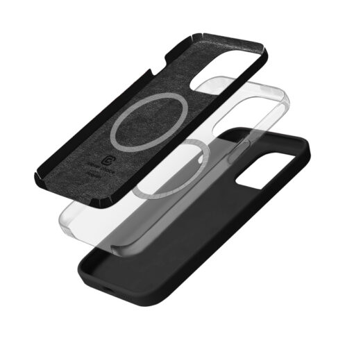 iPhone 15 Pro Max umbris silikoonist Crong Color Cover Magnetic MagSafe must 5