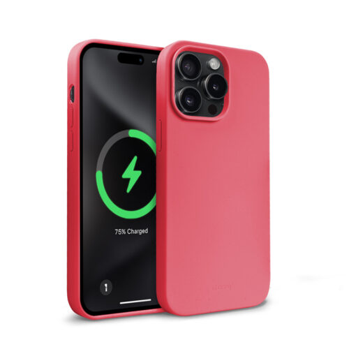 iPhone 15 Pro Max umbris silikoonist Crong Color Cover Magnetic MagSafe roosa 1