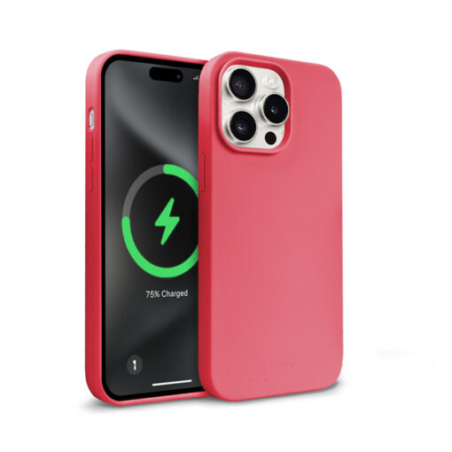iPhone 15 Pro Max umbris silikoonist Crong Color Cover Magnetic MagSafe roosa 3