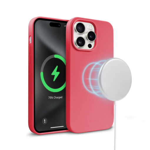 iPhone 15 Pro Max umbris silikoonist Crong Color Cover Magnetic MagSafe roosa 7
