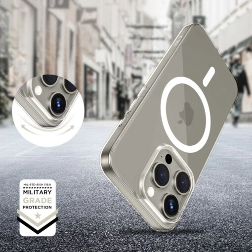 iPhone 15 Pro Max umbris silikoonist FlexAir MagSafe labipaistev 3