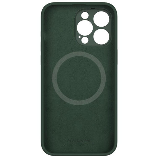 iPhone 15 Pro Max umbris silikoonist Nillkin Lenswing Magnetic roheline 1