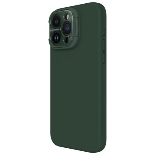 iPhone 15 Pro Max umbris silikoonist Nillkin Lenswing Magnetic roheline 2