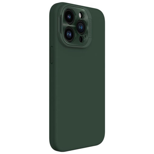 iPhone 15 Pro Max umbris silikoonist Nillkin Lenswing Magnetic roheline 3
