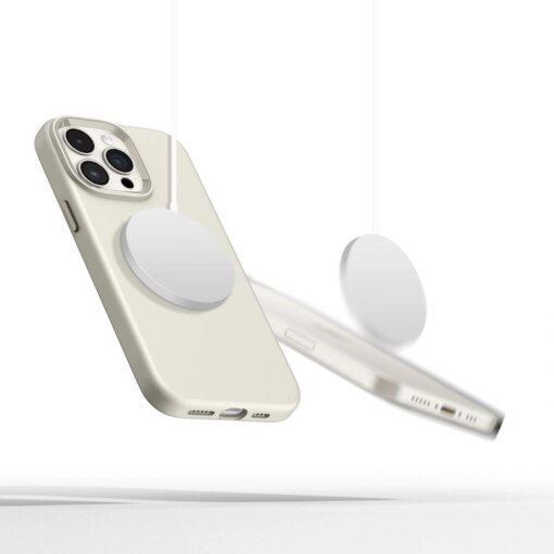 iPhone 15 Pro Max umbris silikoonist Silicone Pure MagSafe cosmic latte 2