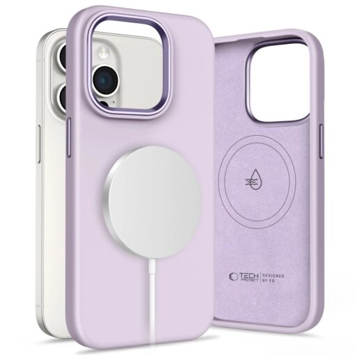 iPhone 15 Pro Max umbris silikoonist Silicone Pure MagSafe lillakasroosa