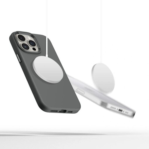 iPhone 15 Pro Max umbris silikoonist Silicone Pure MagSafe savitoon 1