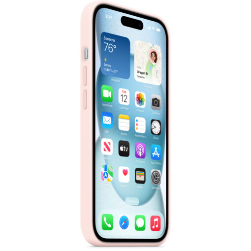 iPhone 15 umbris silikoonist MagSafe Light Pink MT0U3ZMA 2
