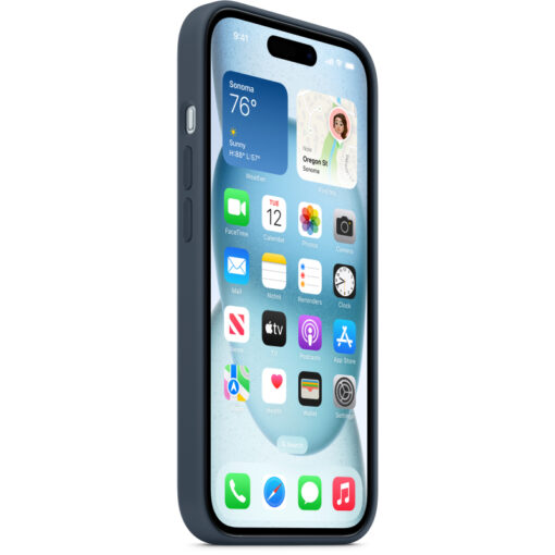 iPhone 15 umbris silikoonist MagSafe Storm Blue MT0N3ZMA 2