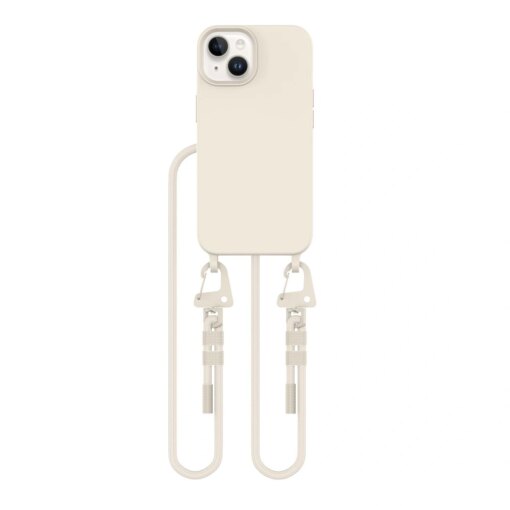 iPhone 15 umbris silikoonist Magnecklace MagSafe cosmic latte