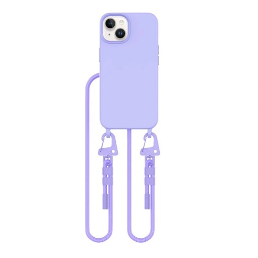 iPhone 15 umbris silikoonist Magnecklace MagSafe lavendel 1