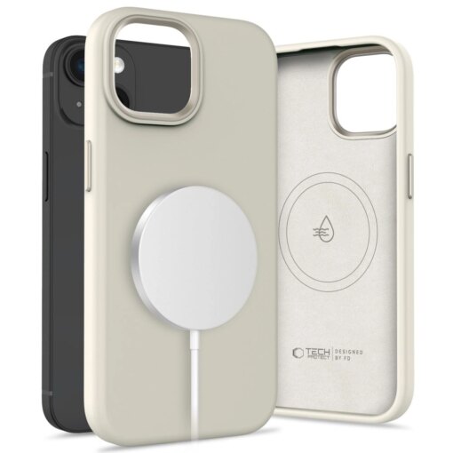 iPhone 15 umbris silikoonist Silicone Pure MagSafe cosmic latte