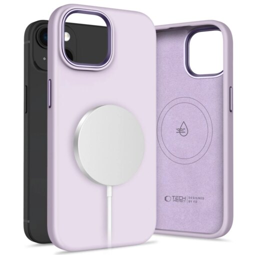iPhone 15 umbris silikoonist Silicone Pure MagSafe lillakasroosa