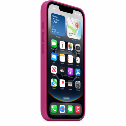 iPhone 16e umbris silikoonist Fuchsia MD3W4ZMA 1