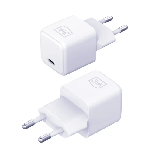 3mk Hyper Seinalaadija PD 25W USB C – USB C kaabel valge 13