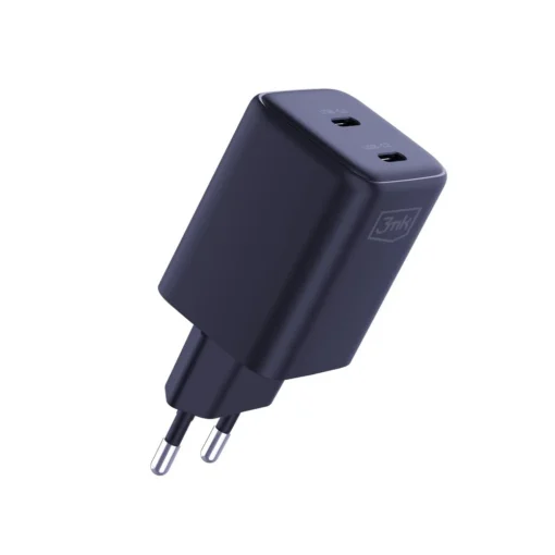 3mk Hyper Seinalaadija PD 45W USB C – USB C kaabel must 1