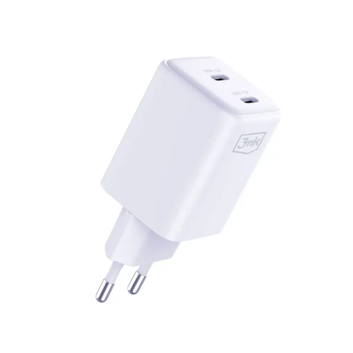 3mk Hyper Seinalaadija PD 45W USB C – USB C kaabel valge 3