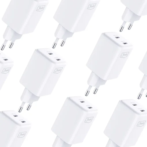 3mk Hyper Seinalaadija PD 45W USB C – USB C kaabel valge 6