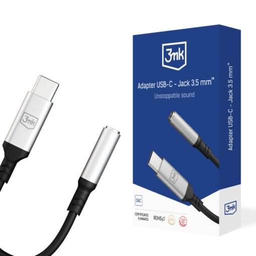Adapter USB C – 3.5 mm helisisend – Helisisendi adapter – 3mk