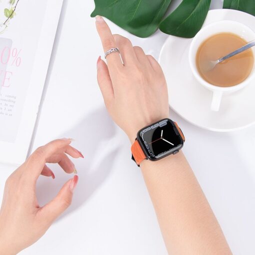 Apple Watch rihm kunstnahast Hoco orange s 1