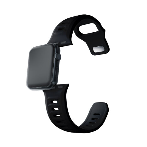Apple Watch rihm silikoonist S 3mk Silicone Watch Strap black 9