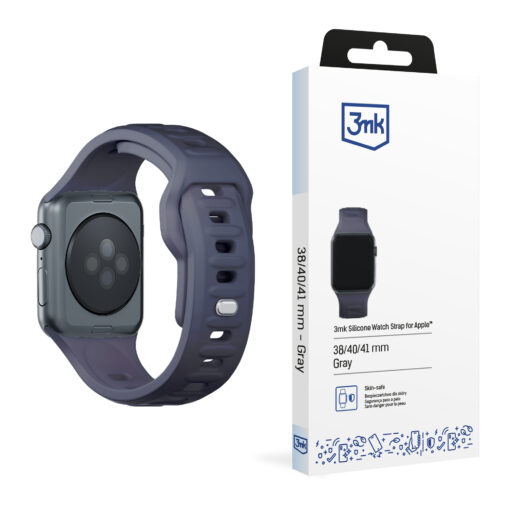 Apple Watch rihm silikoonist S 3mk Silicone Watch Strap gray