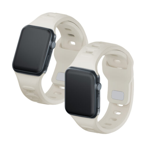 Apple Watch rihm silikoonist S 3mk Silicone Watch Strap nude 4