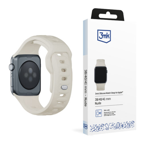 Apple Watch rihm silikoonist S 3mk Silicone Watch Strap nude