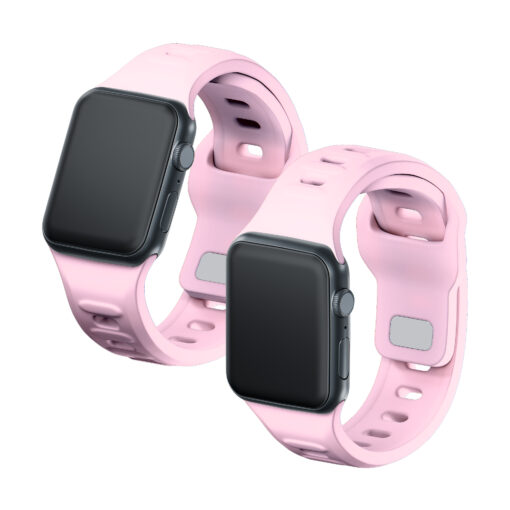 Apple Watch rihm silikoonist S 3mk Silicone Watch Strap powder pink 4