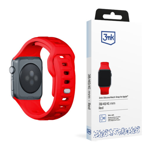 Apple Watch rihm silikoonist S 3mk Silicone Watch Strap red