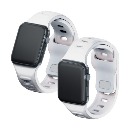 Apple Watch rihm silikoonist S 3mk Silicone Watch Strap white 4