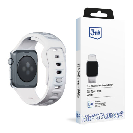 Apple Watch rihm silikoonist S 3mk Silicone Watch Strap white