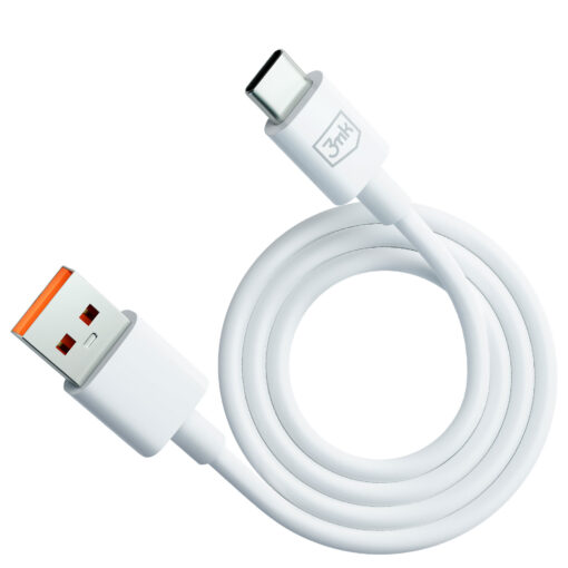 Juhe USB A – USB C 1.2m 5A valge – Kiirlaadimisjuhe – 3mk Hyper 2