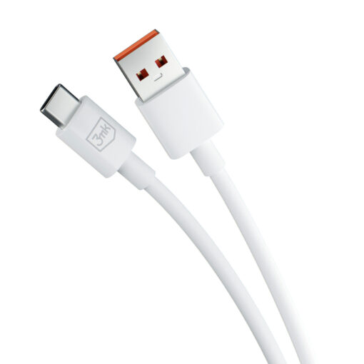 Juhe USB A – USB C 1.2m 5A valge – Kiirlaadimisjuhe – 3mk Hyper 3